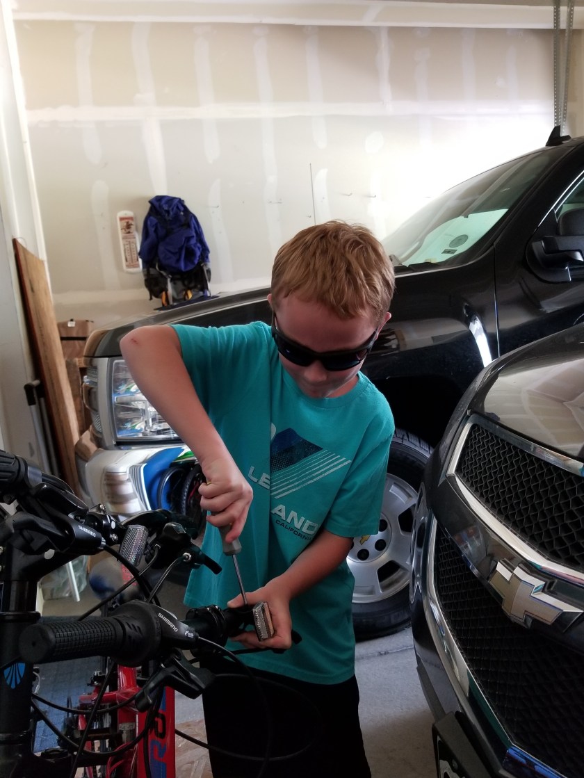 Ben fixing bike