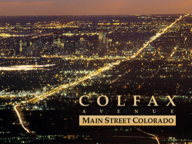Colfax Ave at night