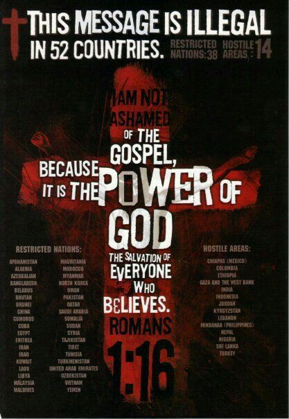 Hostile nations to the Gospel