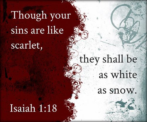 Isaiah 1 v 18 scarlet to snow