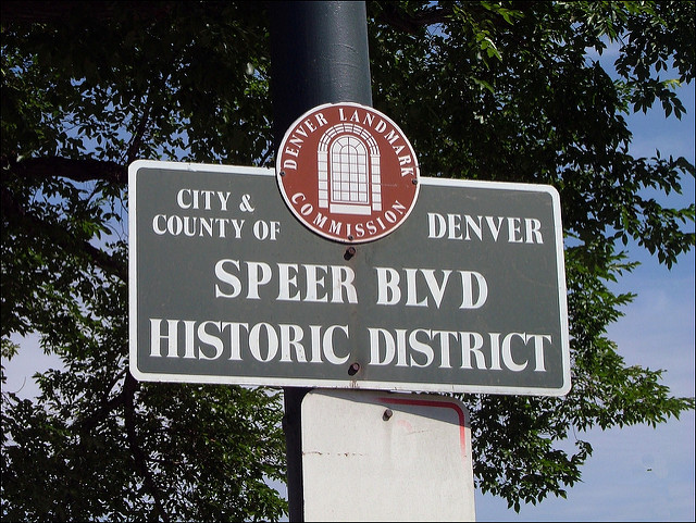 Speer Blvd sign
