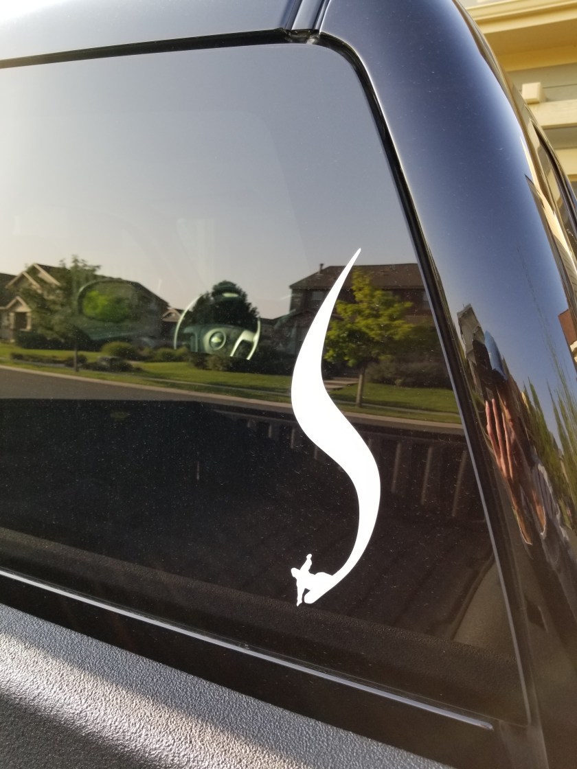 Truck snowboarder sticker