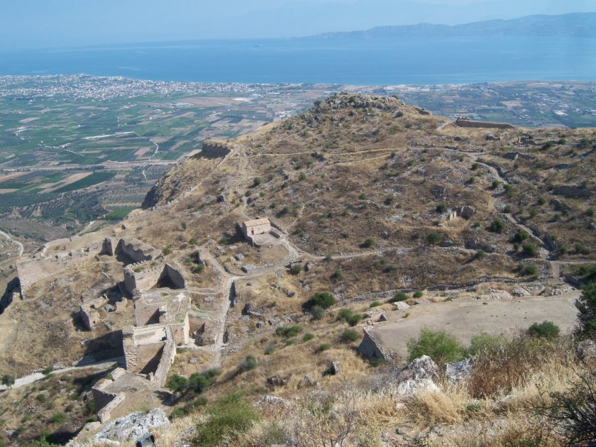 Ancient Corinth above castle