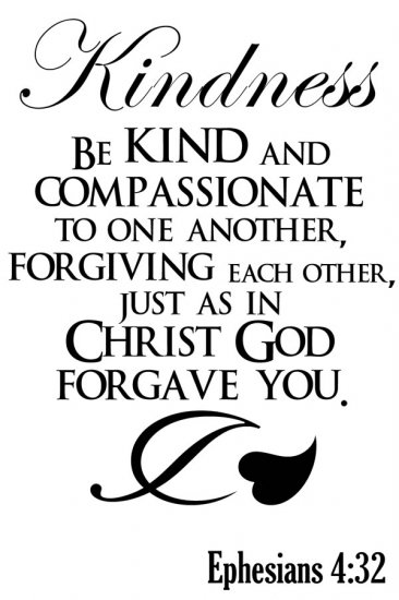 Ephesians 4 v 32 black &amp; white