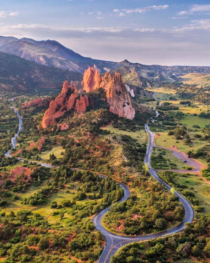 Garden of the Gods aerial view