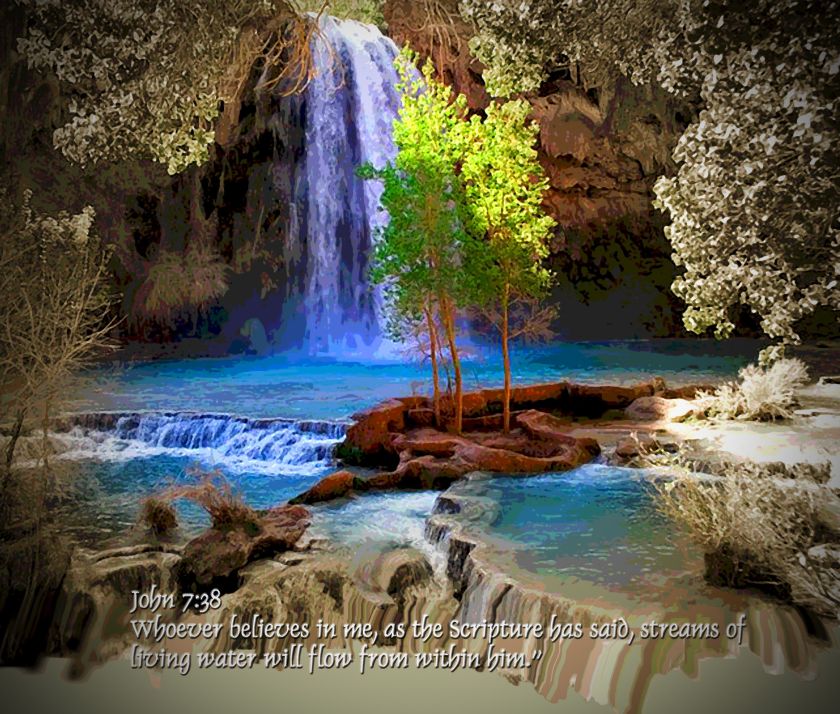 John 7 v 38 nice picture