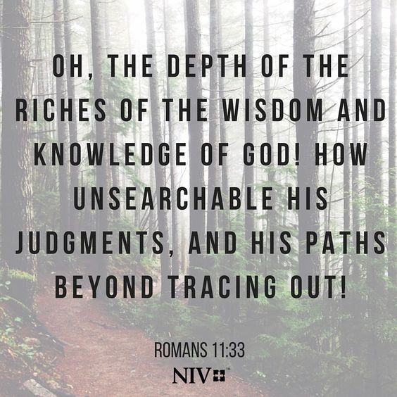 Romans 11 v 33
