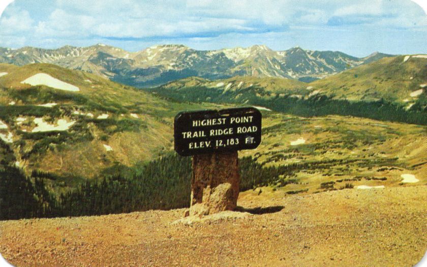Trail Ridge Road sign