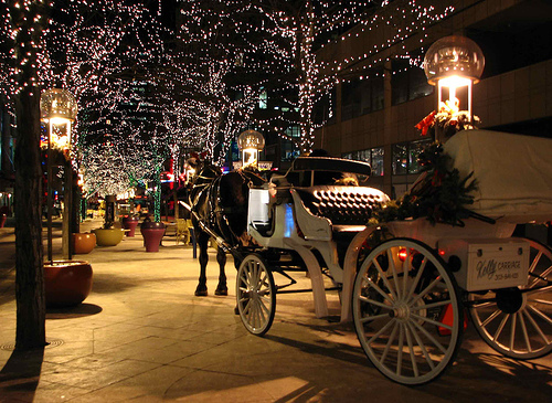 16th Street Mall Christmas carriage