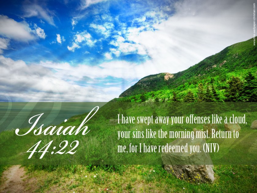 Pic quote Isaiah 44 v 22