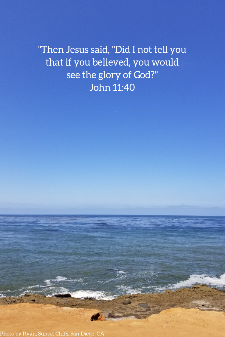 Pic quote John 11 v 40 ocean
