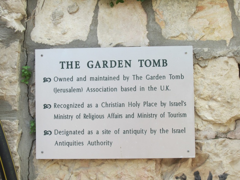 Garden Tomb sign