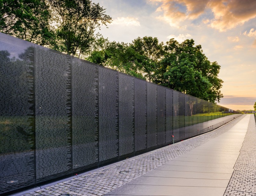 WASHINGTON DC, USA - JUNE 18, 2016: The Vietnam War Memorial in