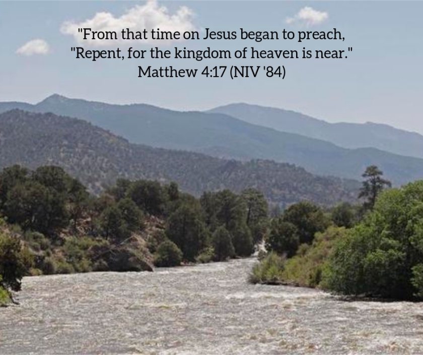 Pic quote Matthew 4 v 17 river