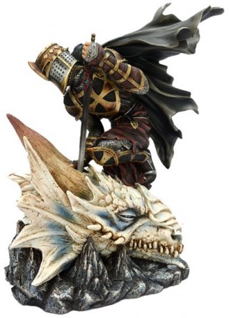 Christian knight with dragon head