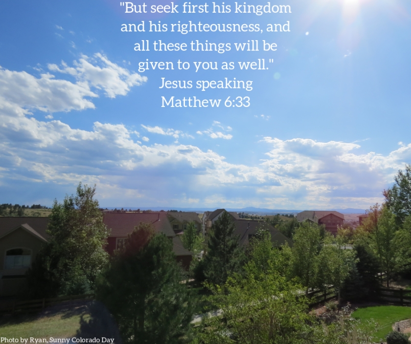 Pic quote Matthew 6 v 33