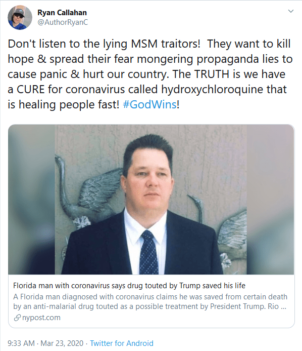 Screenshot_2020-03-23 Ryan Callahan on Twitter Don't listen to the lying MSM traitors They want to kill hope amp; spread th[...]